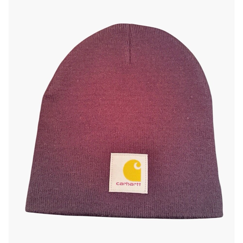 Carhartt Men’s Beanie Hat - Solid Purple, One Size Knit Winter Cap